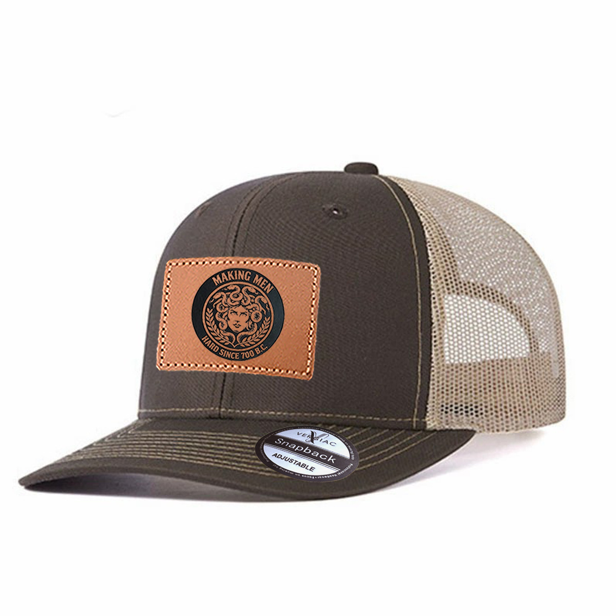 Making Men Hard Since 700 B.c Leather Patch Trucker Hat product details