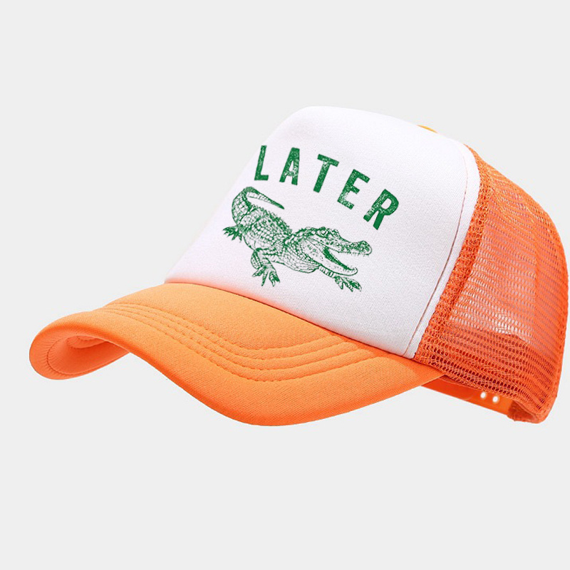 Later Alligator Embroidered Trucker Hat product details