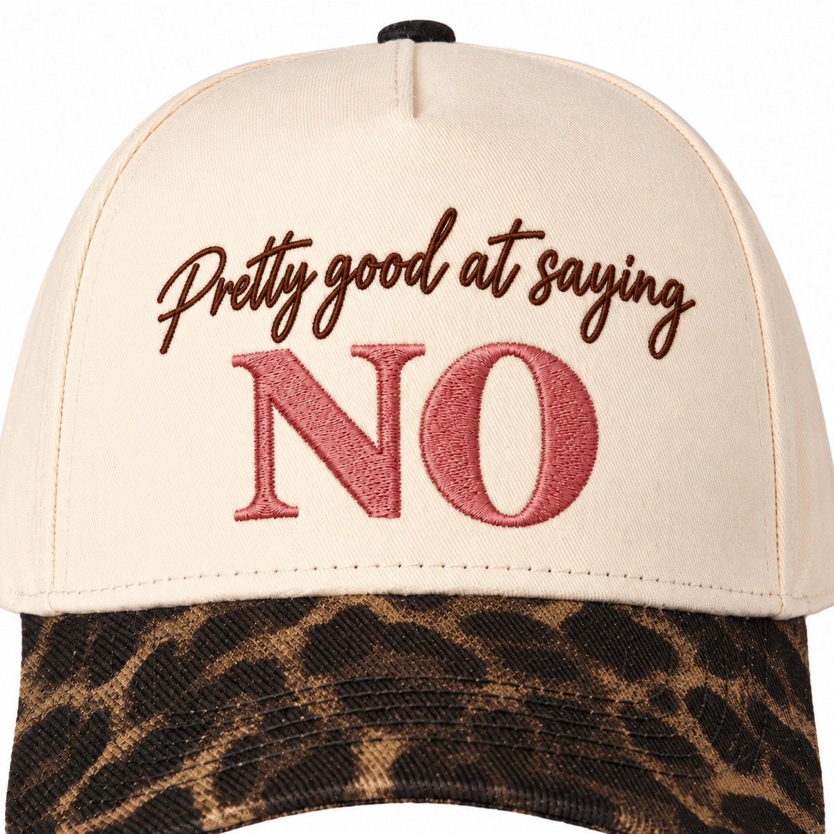 Pretty Good At Saying No 5-Panel Trucker Hat product details