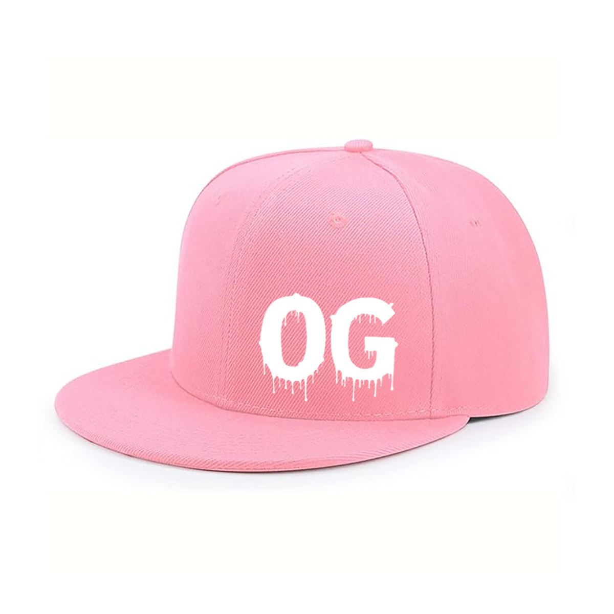 Vintage Og Dripping Print Flat Brim Snapback Hat product details