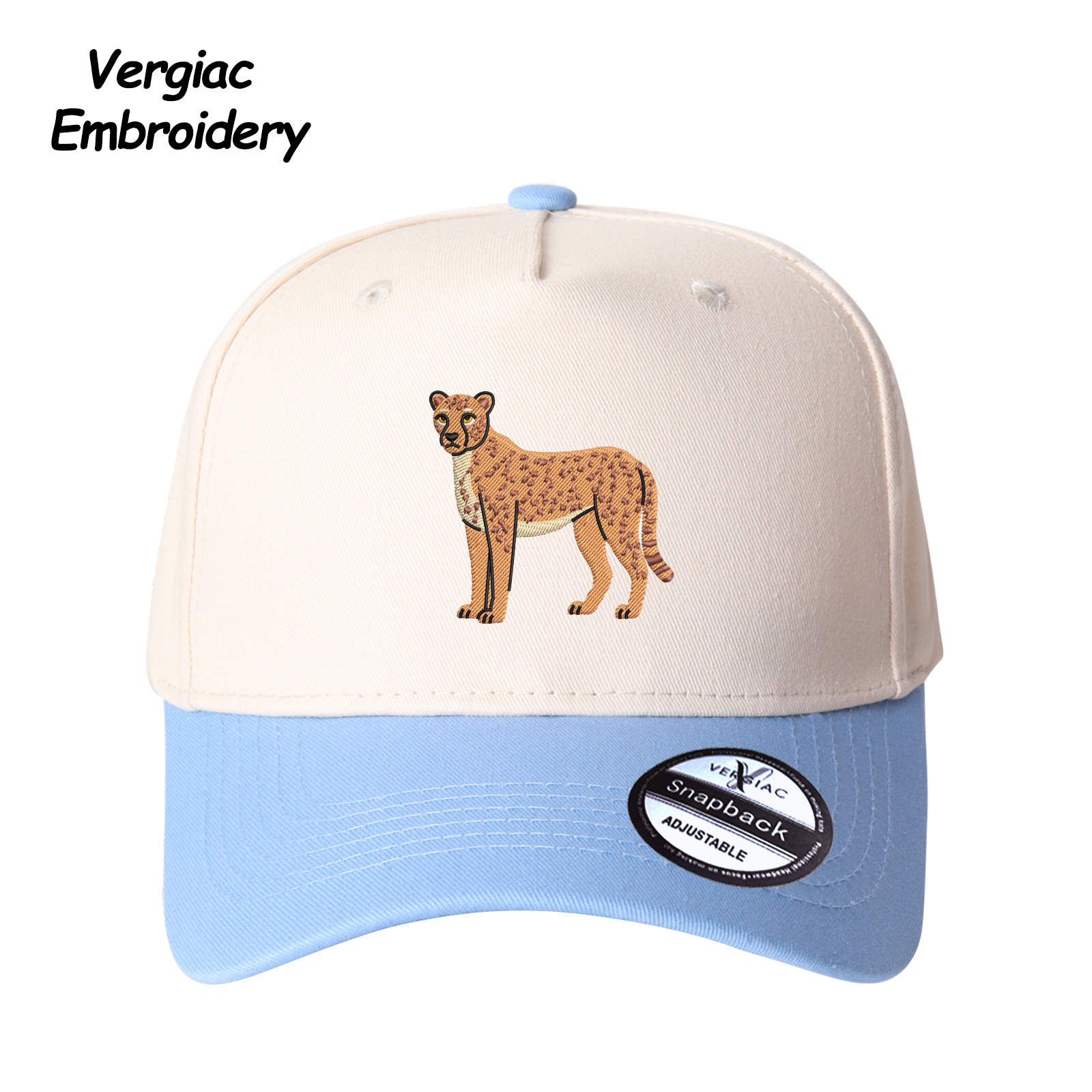 Cheetah Embroidered Trucker Hat product details