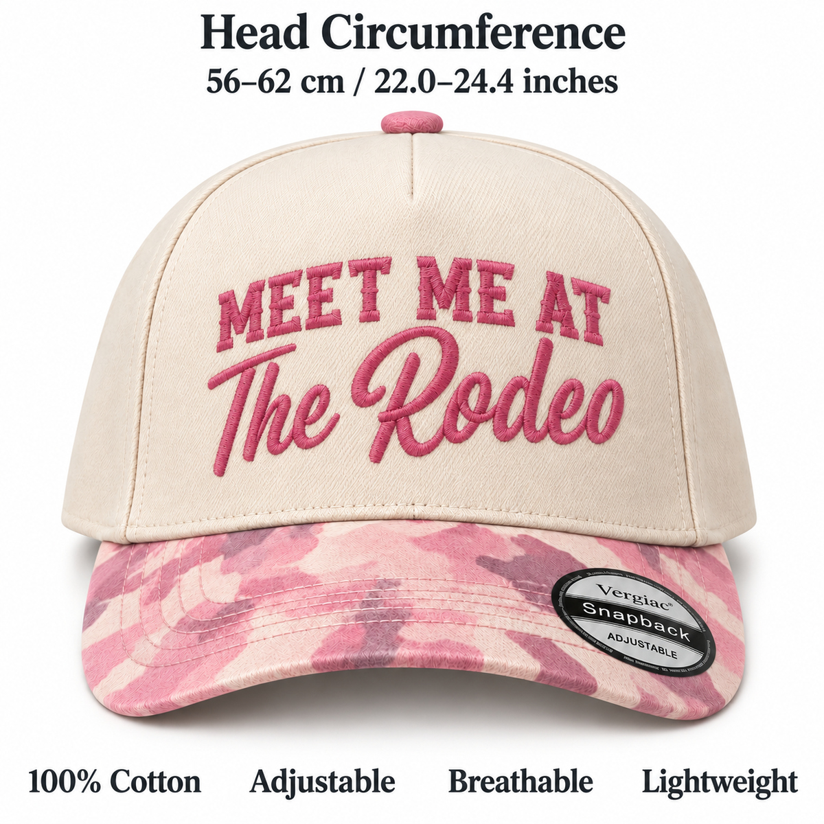 Meet Me At The Rodeo 5-Panel Trucker Hat product details