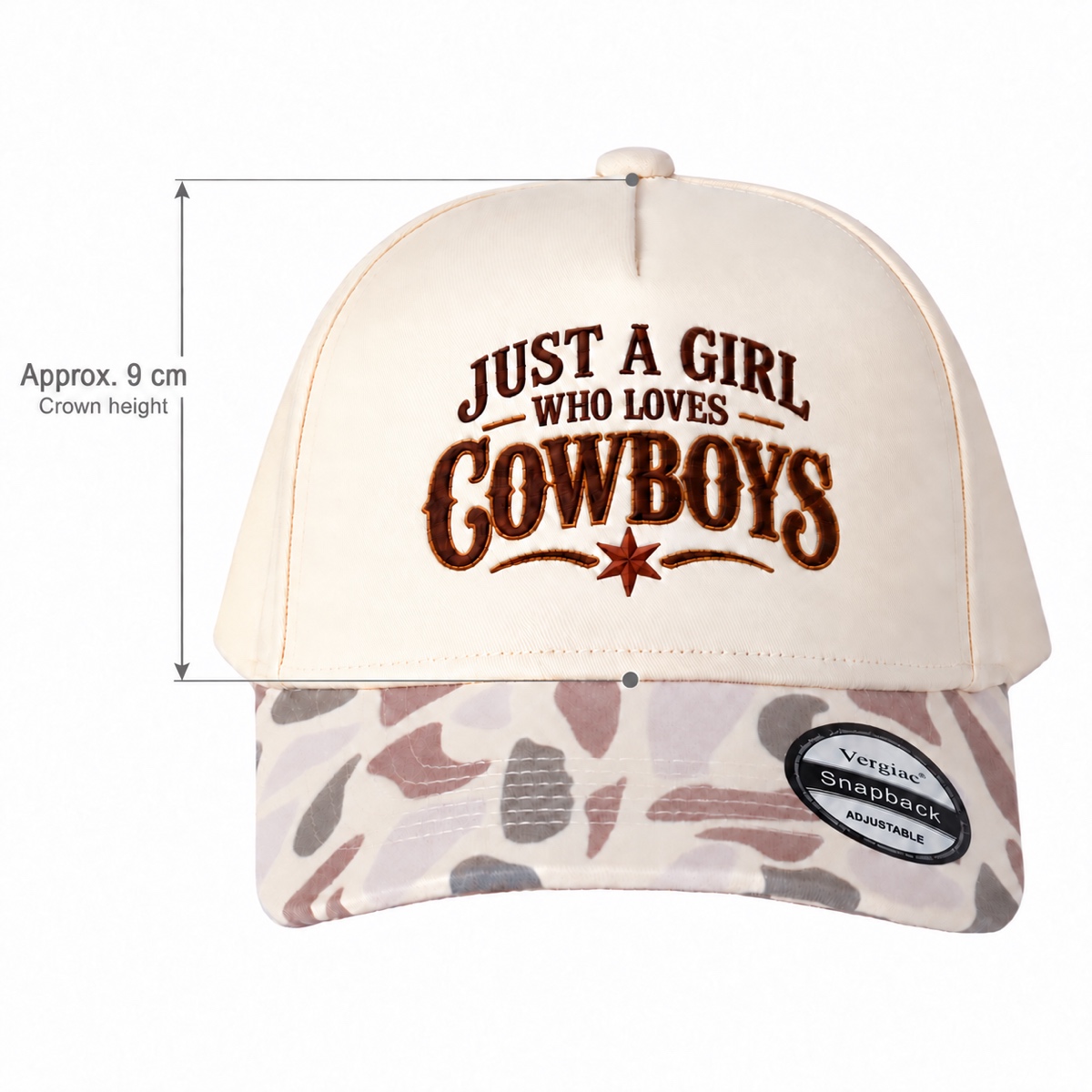 Just A Girl Who Loves Cowboys Western 5-Panel Trucker Hat product details