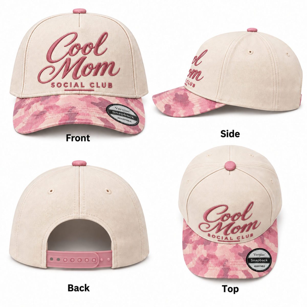 Cool Mom Social Club 5-Panel Trucker Hat product details