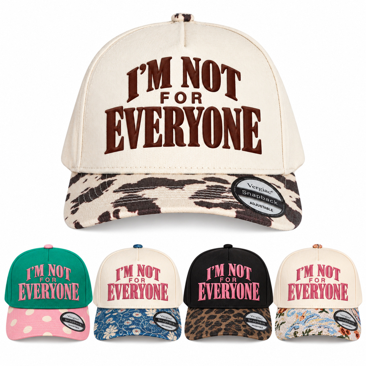 Im Not For Everyone Vintage 5-Panel Trucker Hat product details