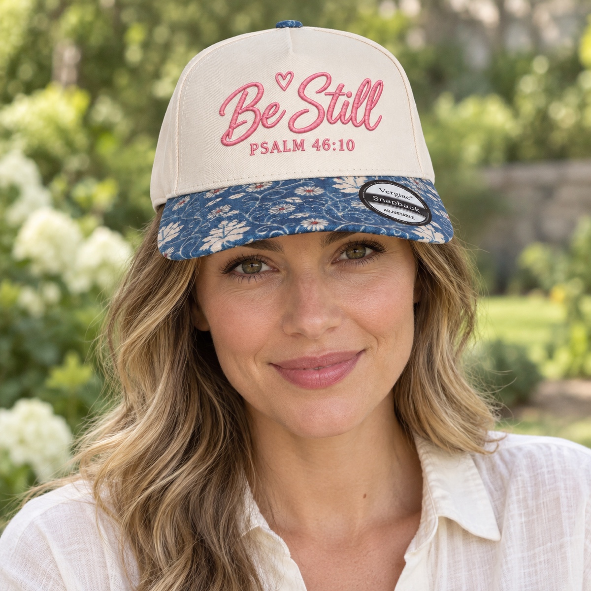 Be Still Psalm 46:10 5-Panel Trucker Hat product details