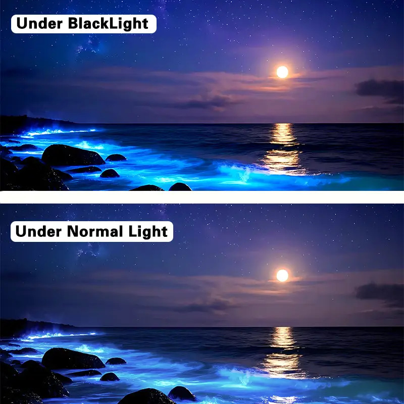 1pc Large Luminous Tapestry Night Sea Wall Art Luminous Waves Moonlight Reflections Starry Sky Decor No Electricity Required For Bedroom Living Room_voghion.com