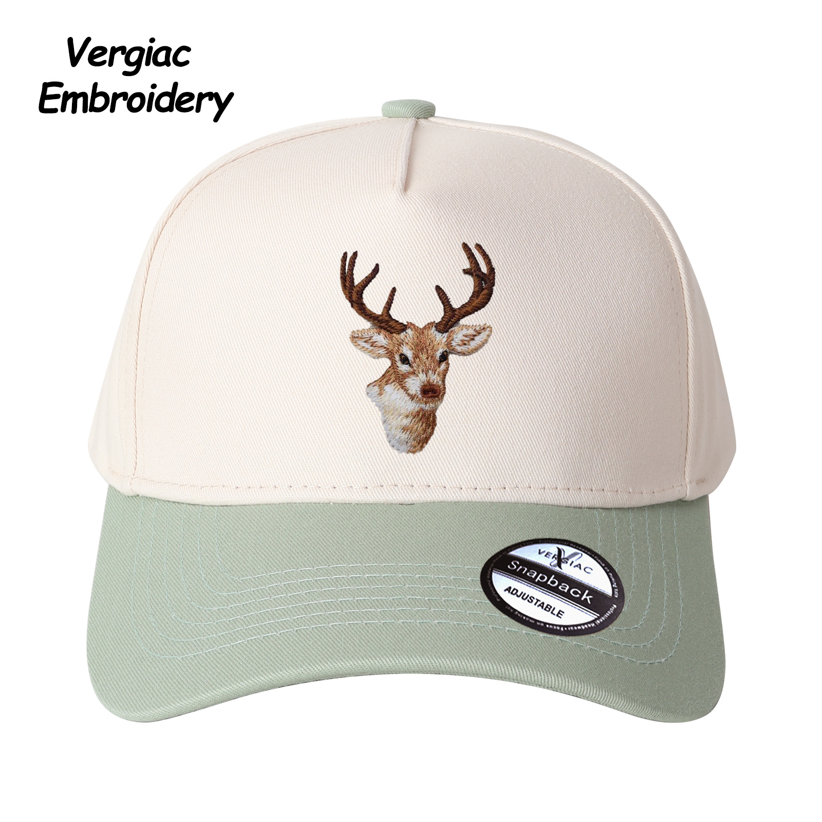 Deer Head Embroidered Trucker Hat product details