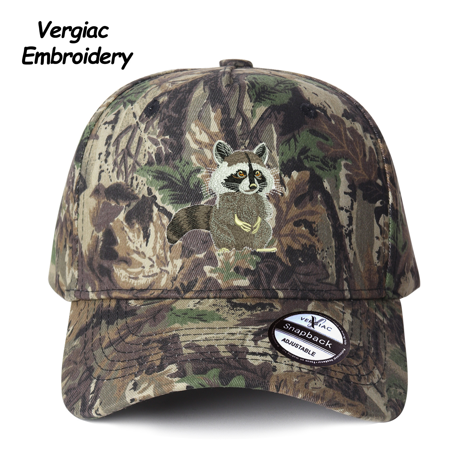 Raccoon Embroidered Trucker Hat product details
