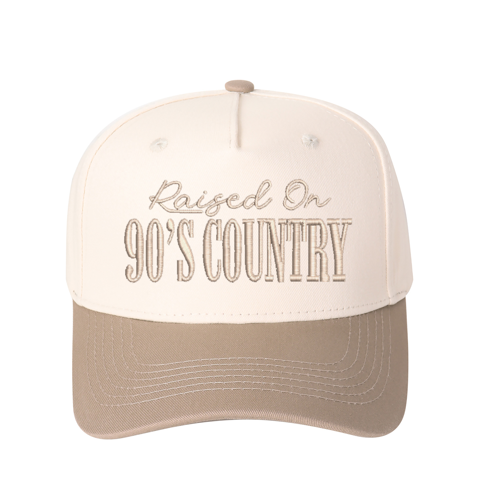 Raised On 90's Country Embroidered Trucker Hat product details