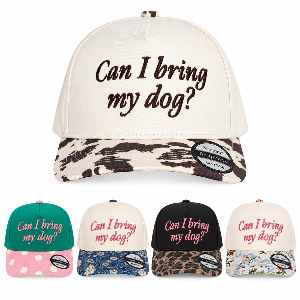 Can I Bring My Dog Pet-themed 5-Panel Trucker Hat product details