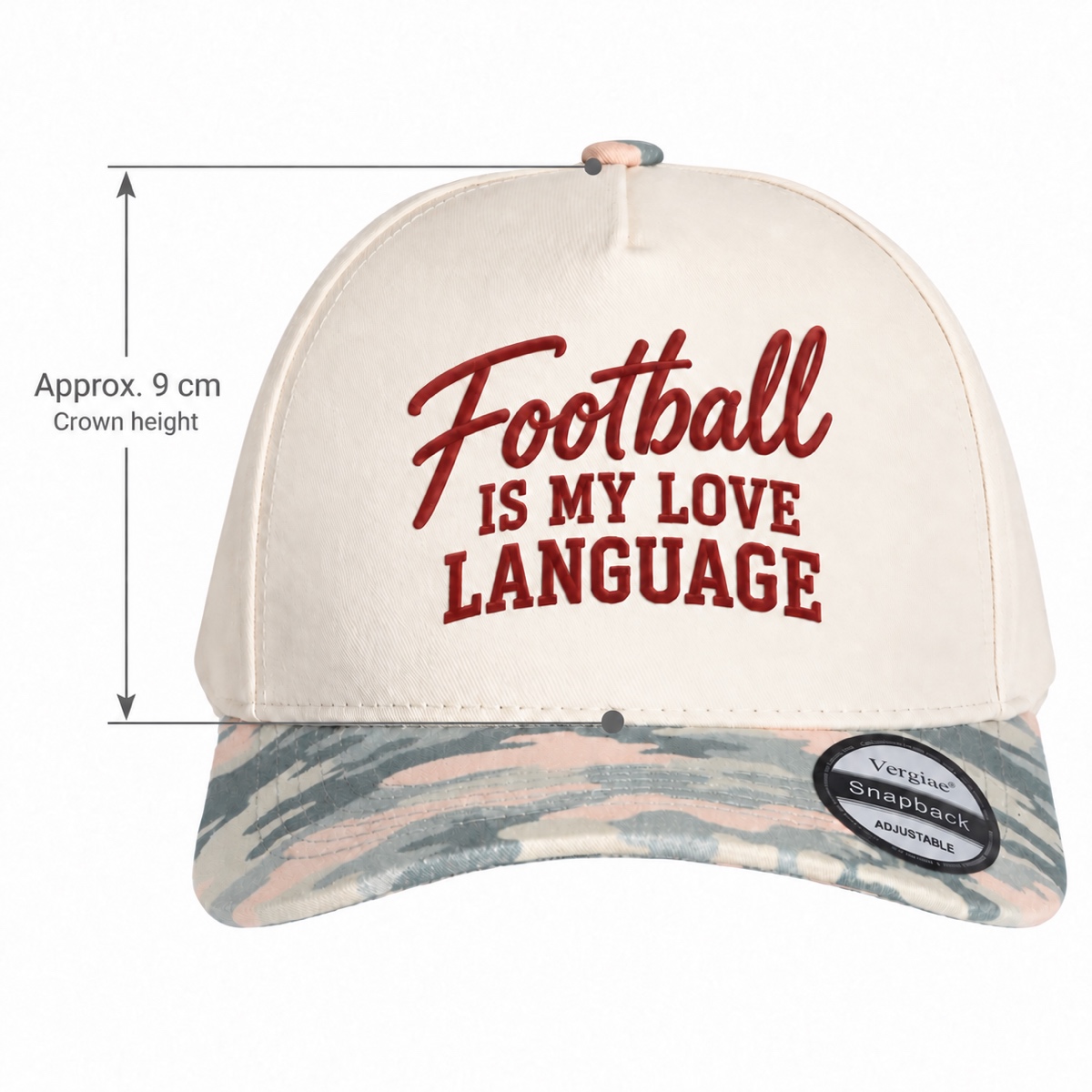 Football Is My Love Language 5-Panel Trucker Hat product details