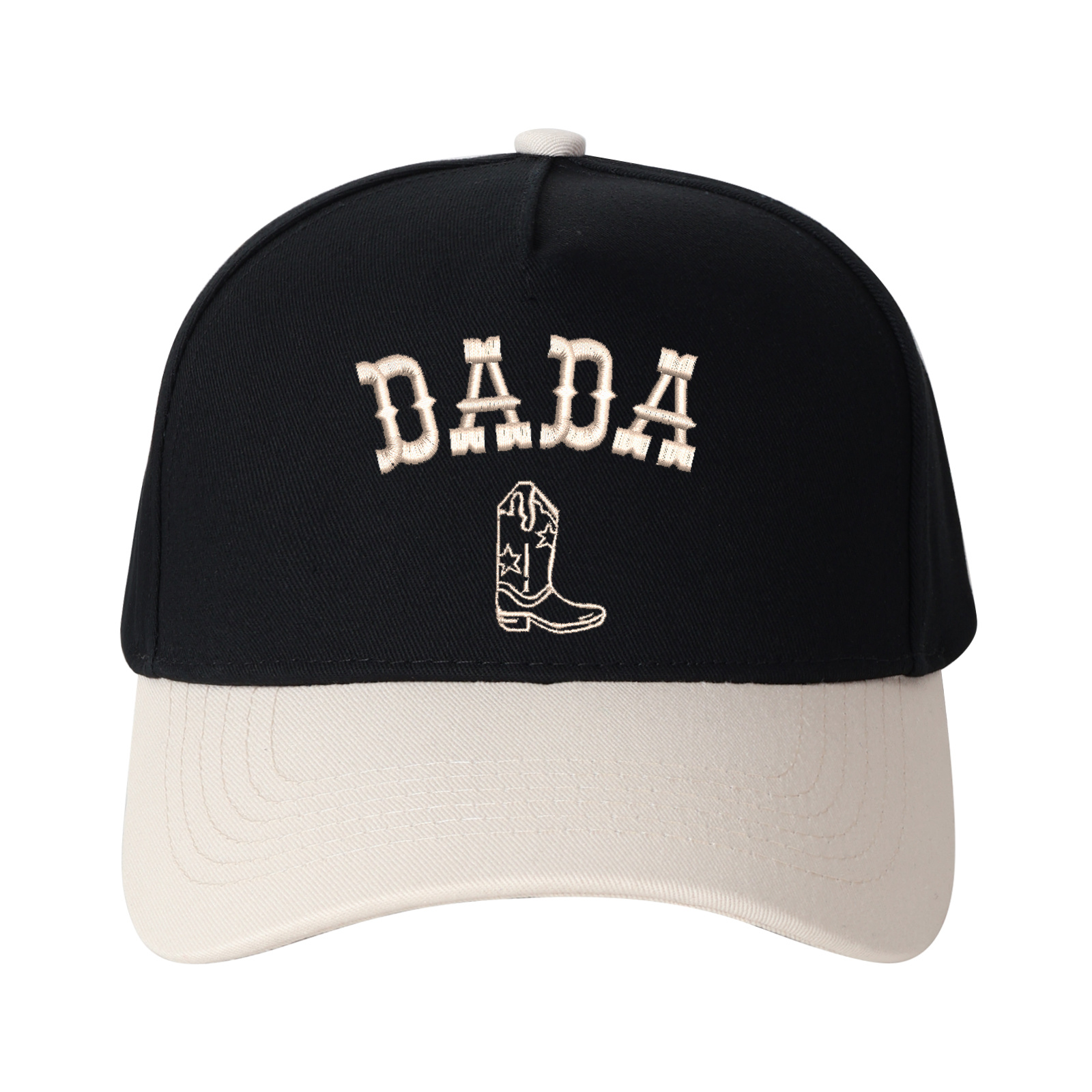 Father's Day Arched Dada Letter And Boot Embroidered Trucker Hat product details