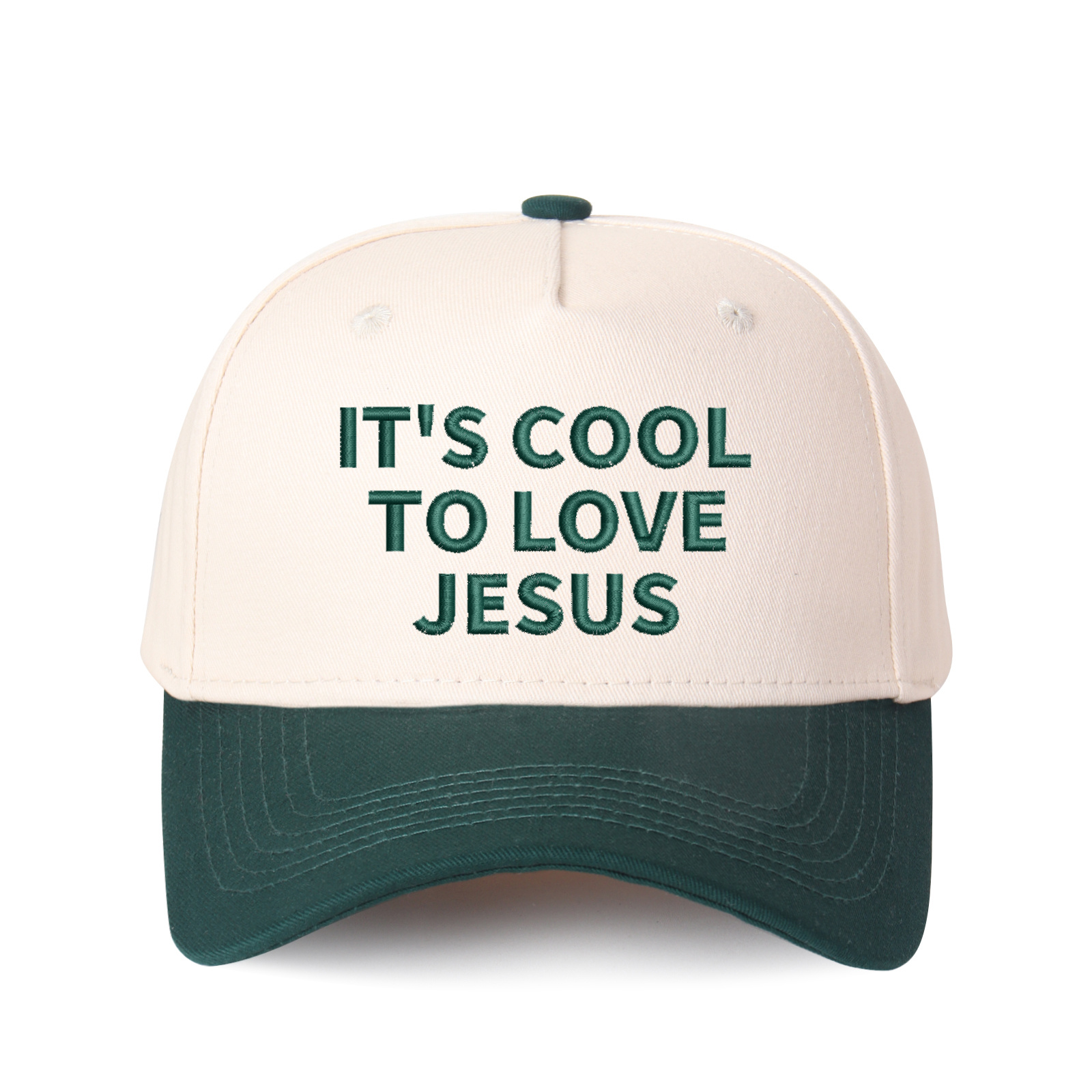 It's Cool To Love Jesus Embroidered Trucker Hat product details