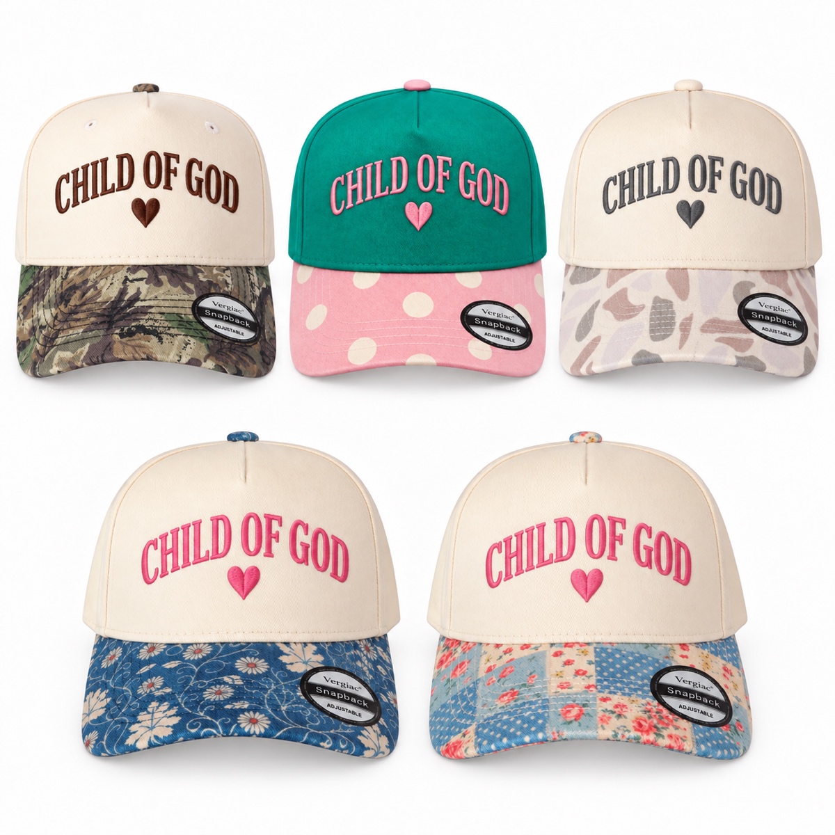 Child Of God 5-Panel Trucker Hat product details