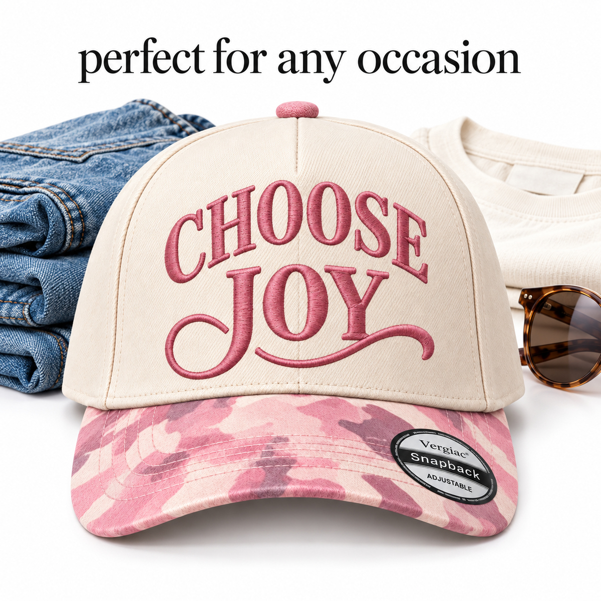 Choose Joy 5-Panel Trucker Hat product details