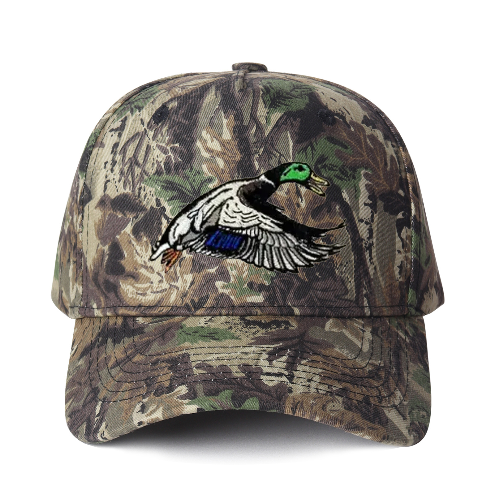 Flying Mallard Duck Embroidered Trucker Hat product details