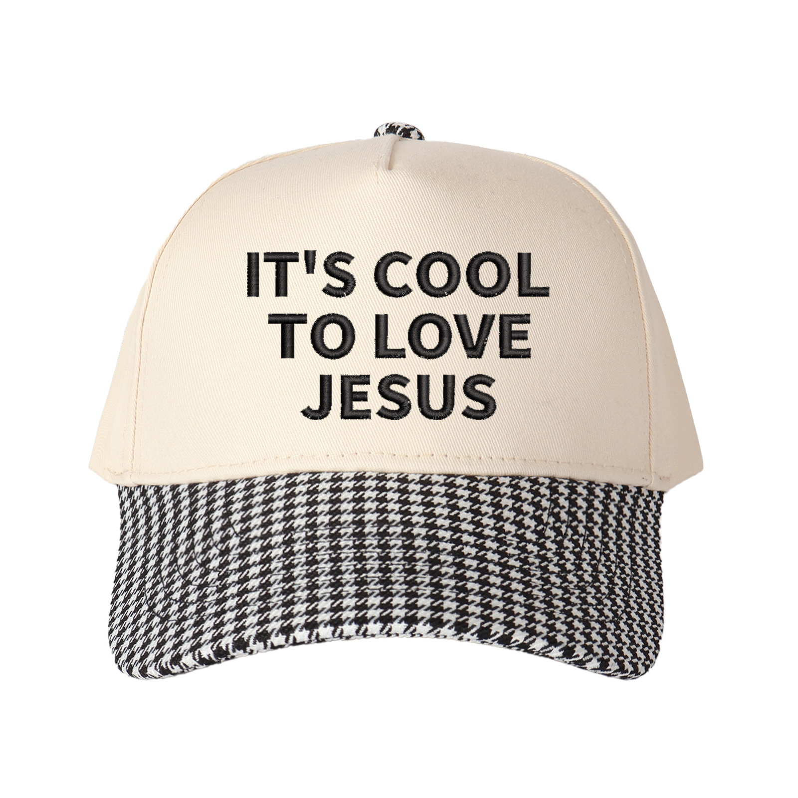 It's Cool To Love Jesus Embroidered Trucker Hat product details