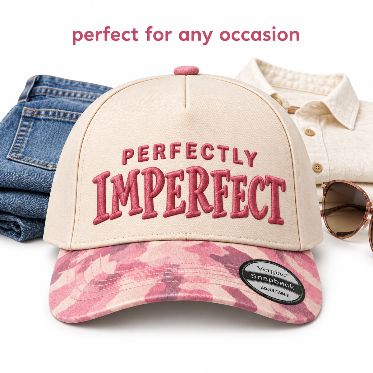 Perfectly Imperfect Vintage 5-Panel Trucker Hat product details