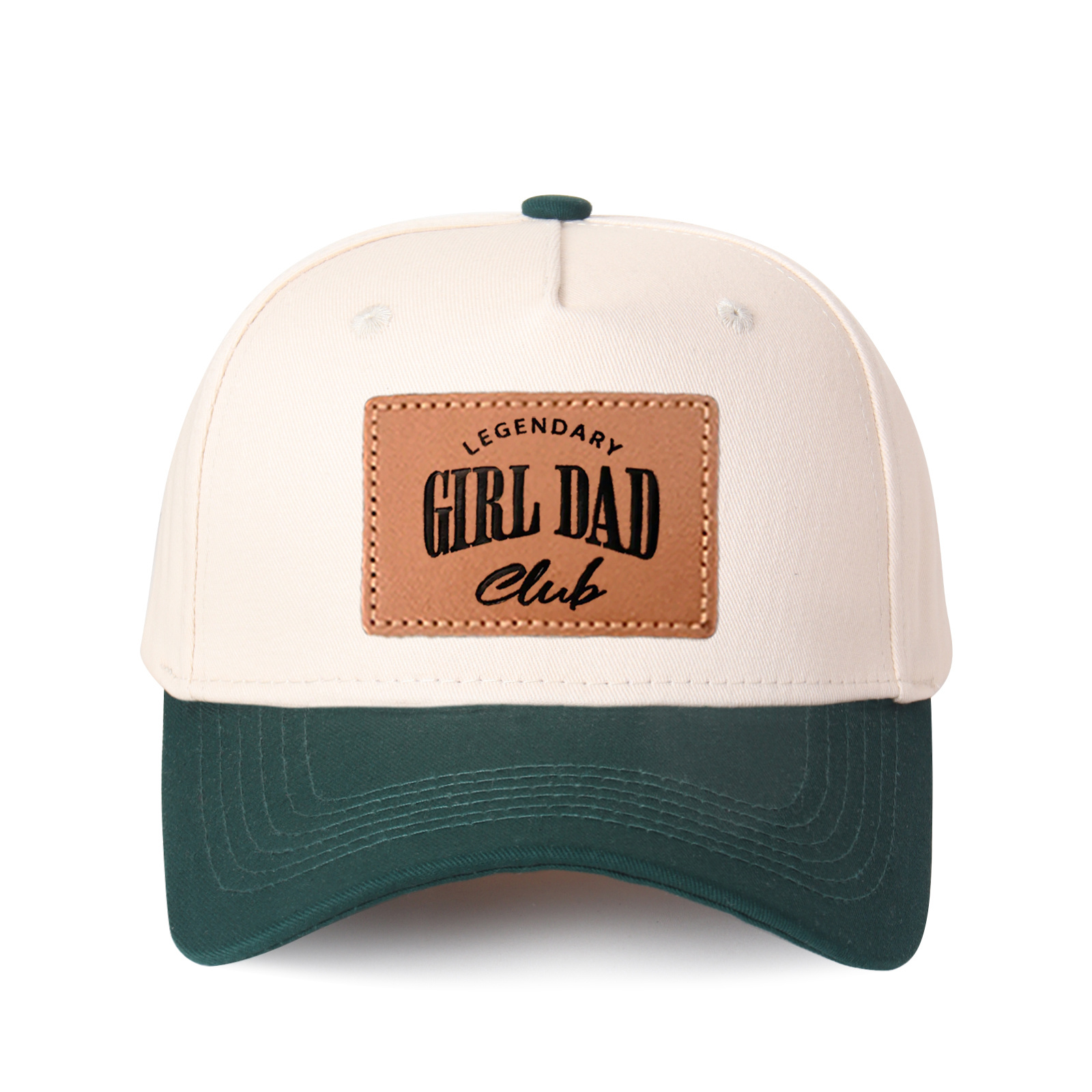 Legendary Girl Dad Club Leather Patch Trucker Hat product details
