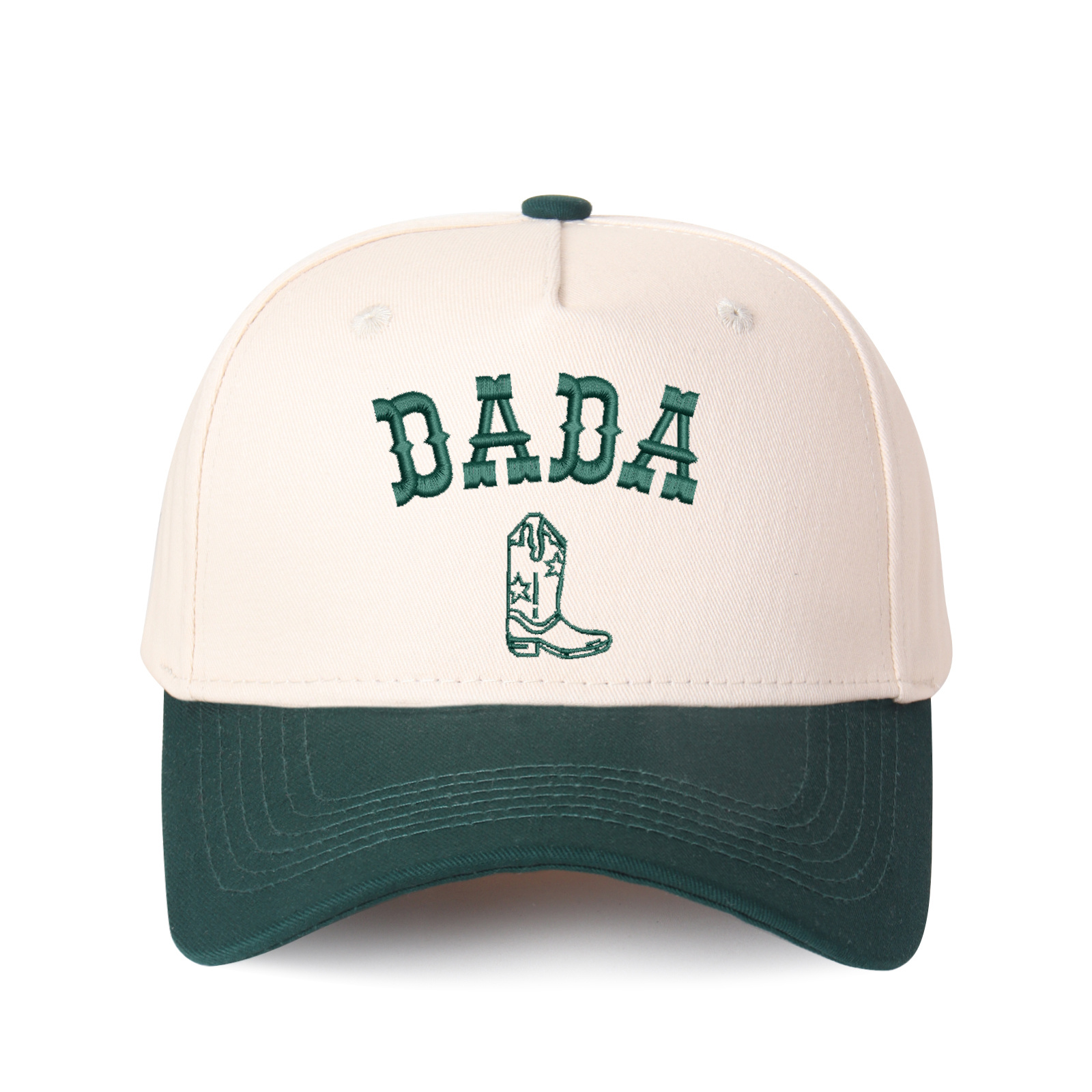 Father's Day Arched Dada Letter And Boot Embroidered Trucker Hat product details