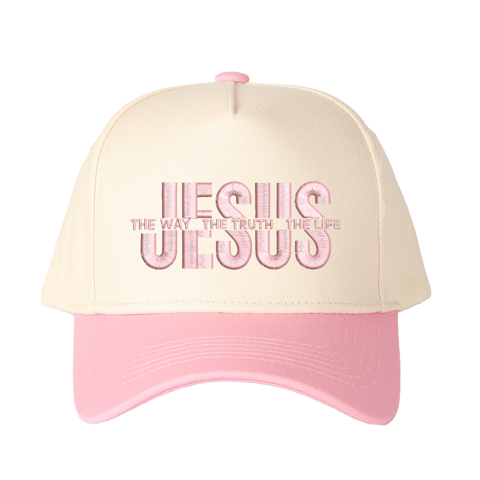 Jesus The Way The Truth The Life Embroidered Trucker Hat product details