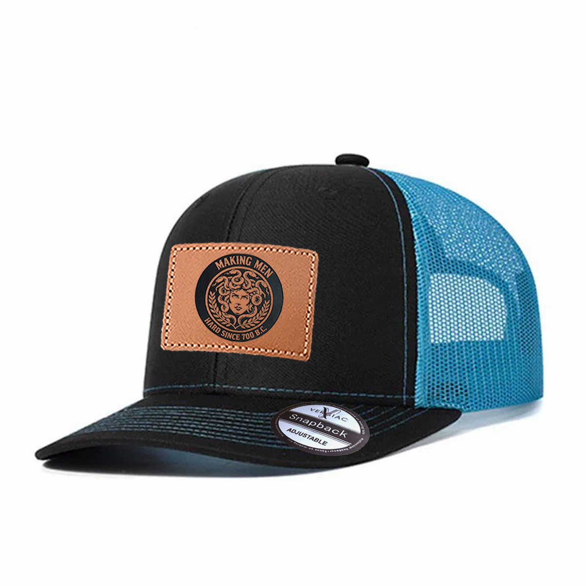 Making Men Hard Since 700 B.c Leather Patch Trucker Hat product details