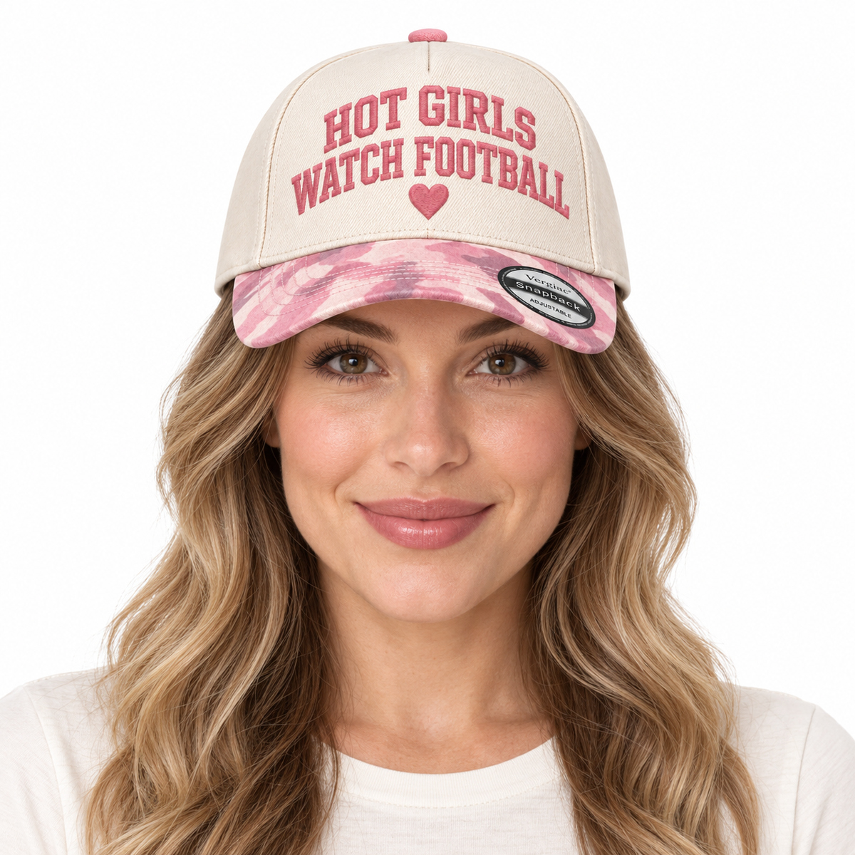 Hot Girls Watch Football 5-Panel Trucker Hat product details