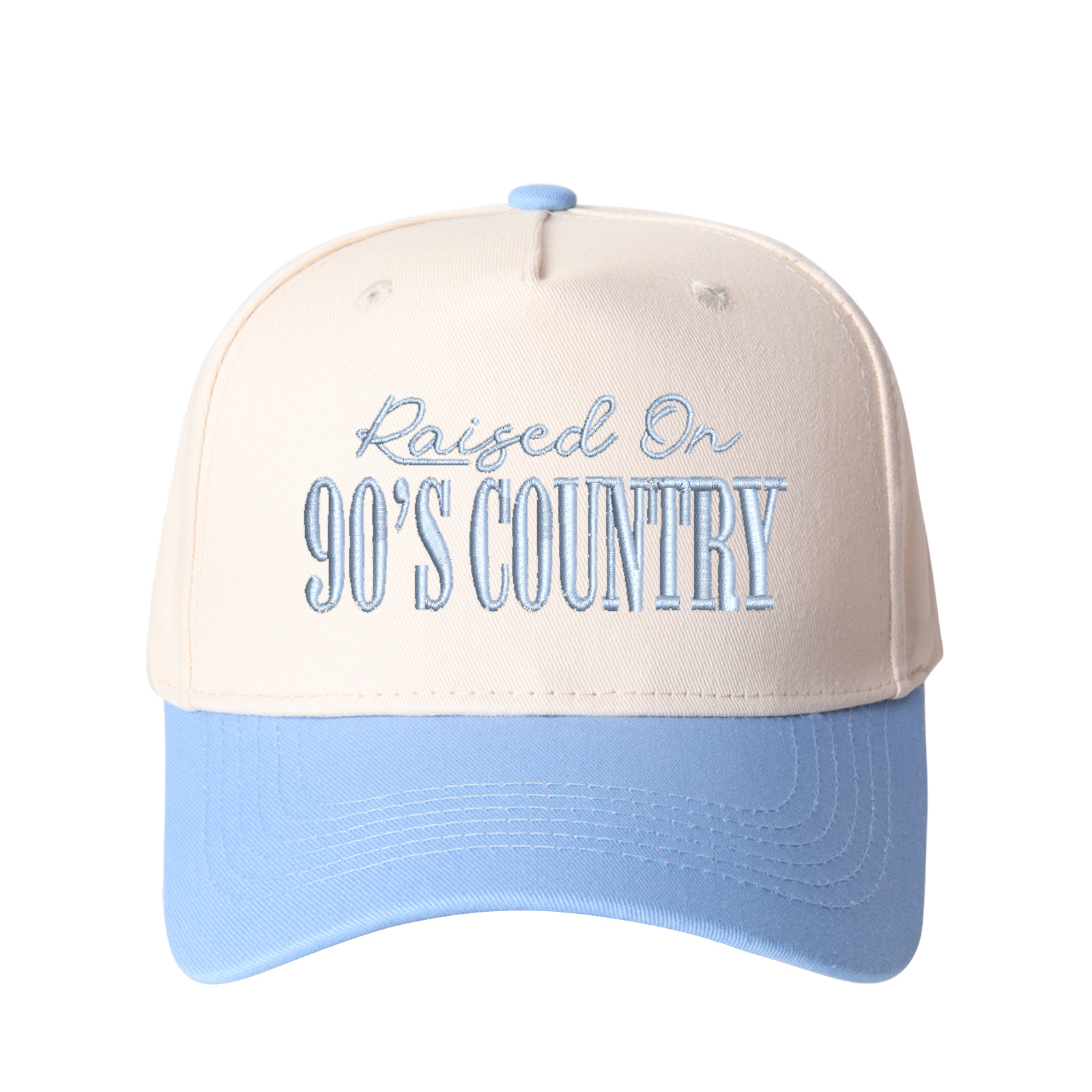 Raised On 90's Country Embroidered Trucker Hat product details
