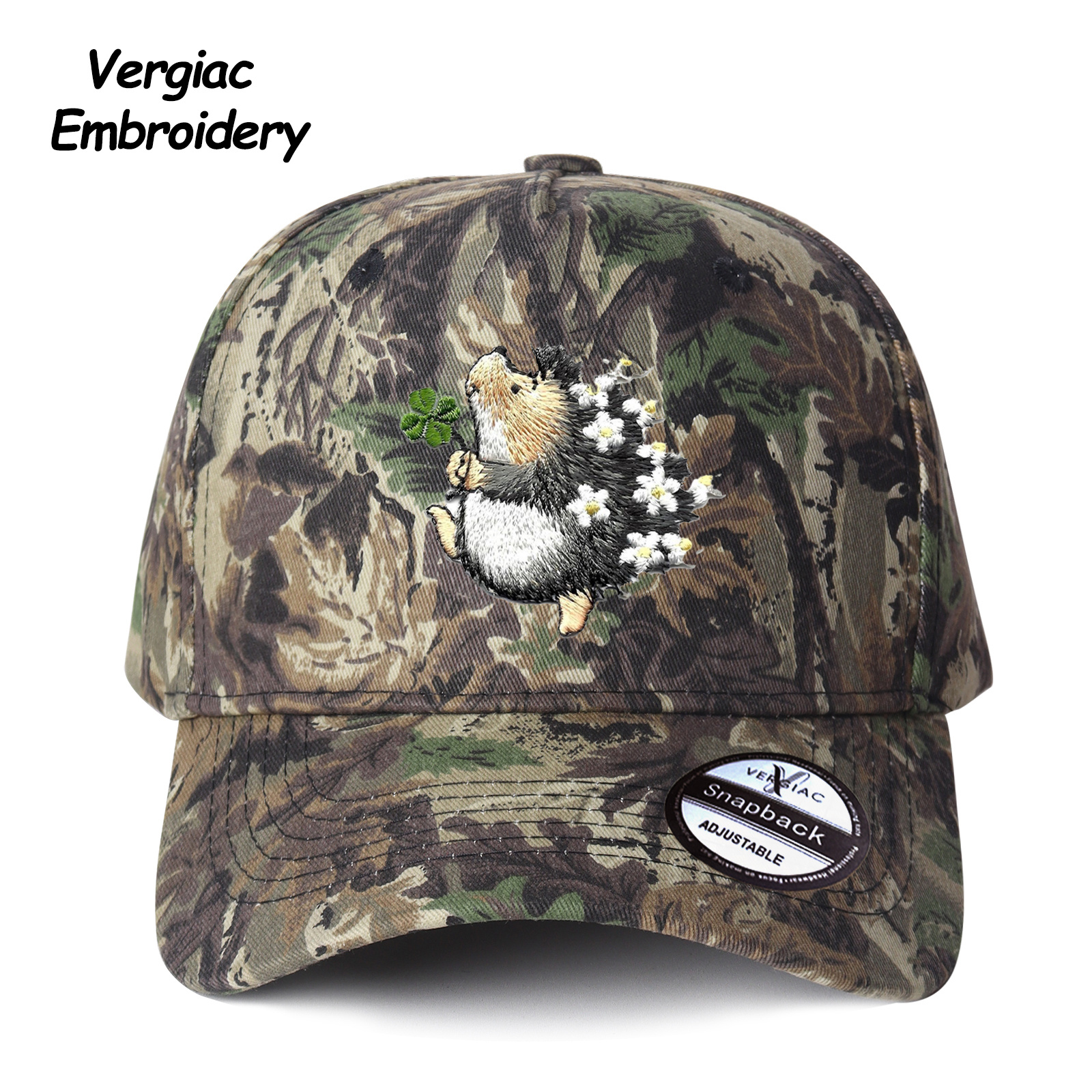 Hedgehog Embroidered Trucker Hat product details