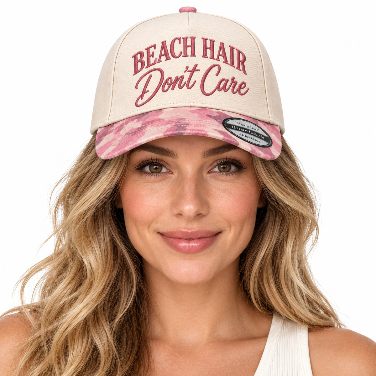 Beach Hair Dont Care Beach-themed 5-Panel Trucker Hat product details