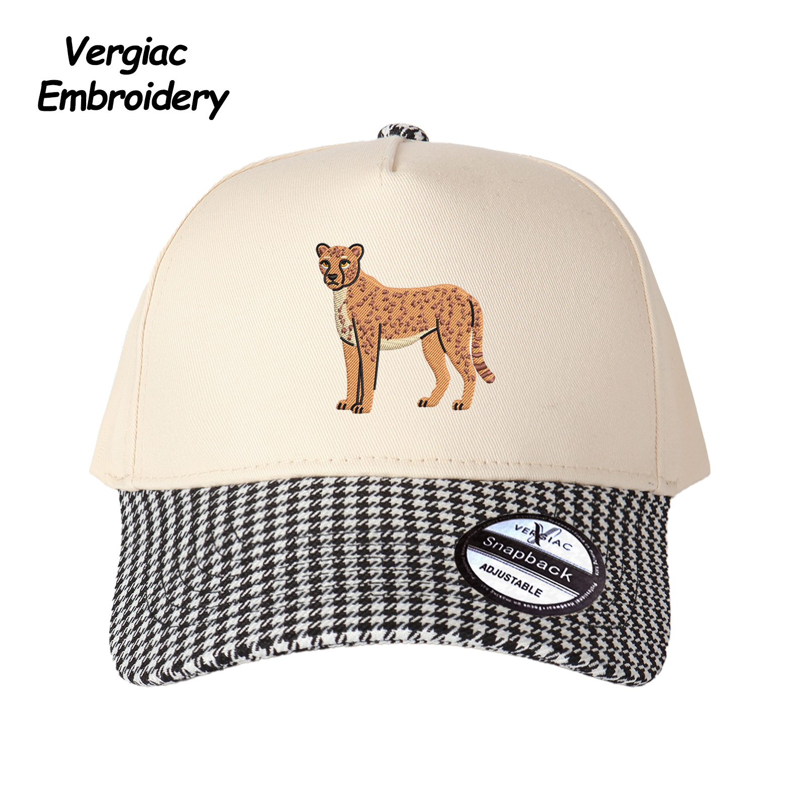 Cheetah Embroidered Trucker Hat product details