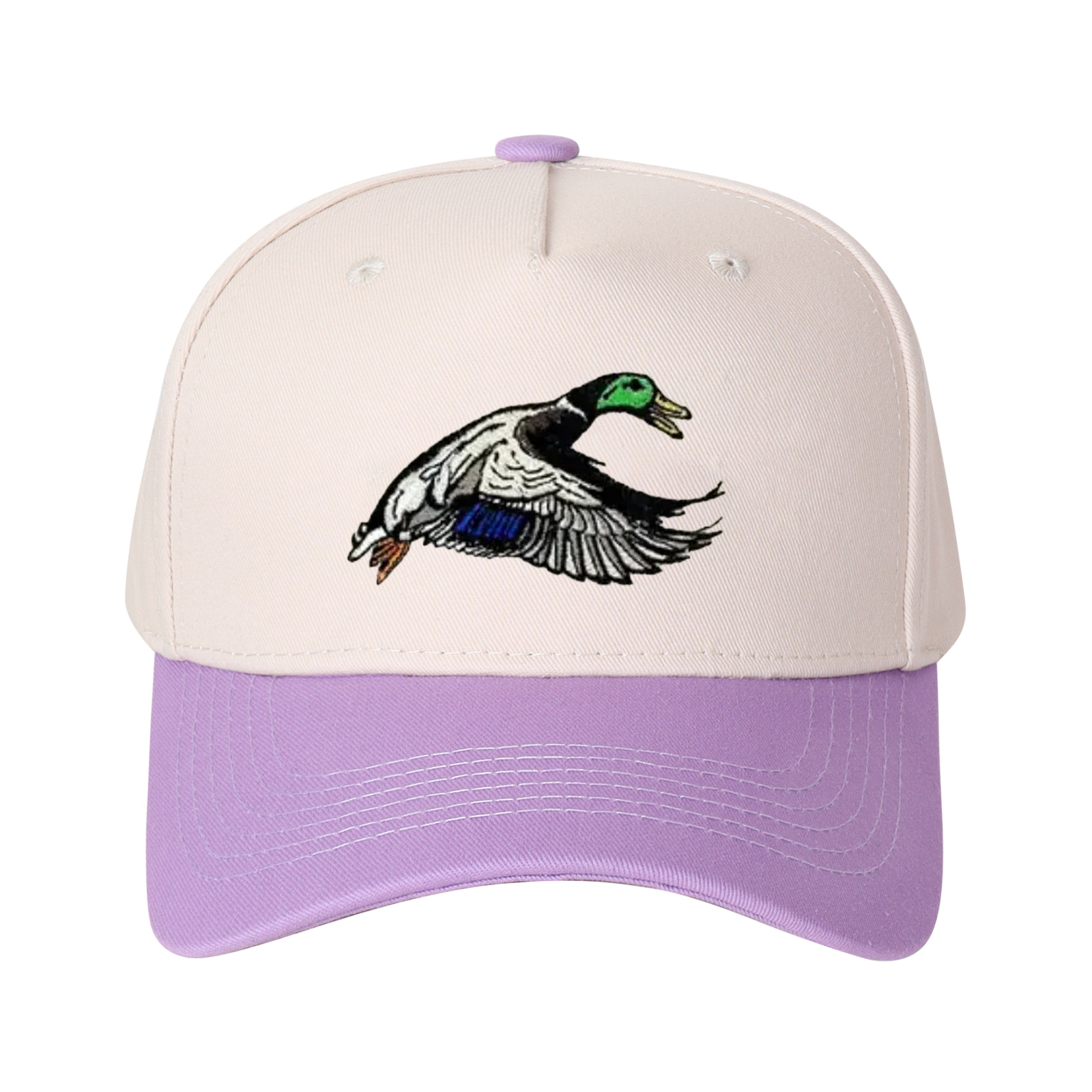 Flying Mallard Duck Embroidered Trucker Hat product details