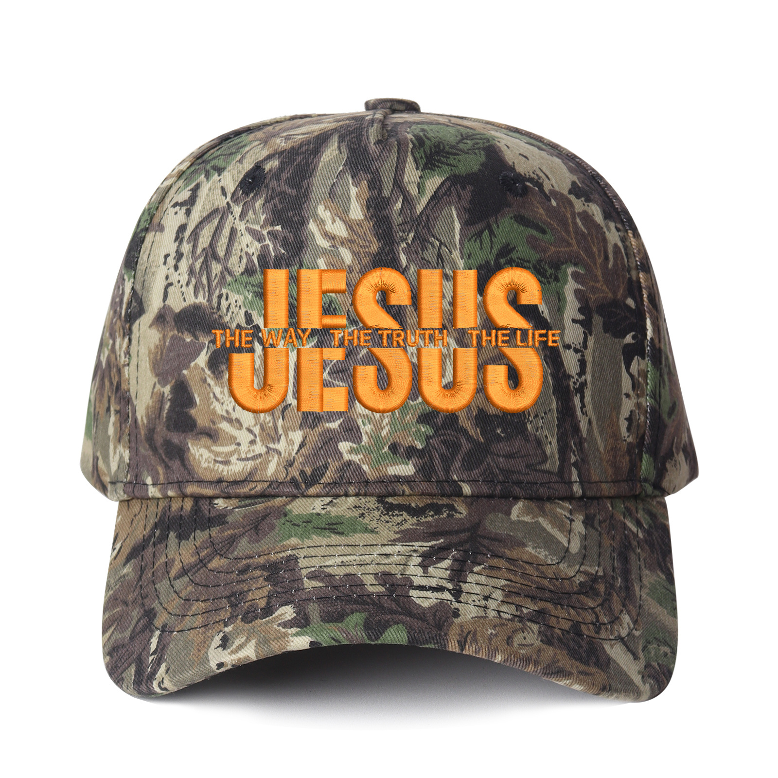 Jesus The Way The Truth The Life Embroidered Trucker Hat product details