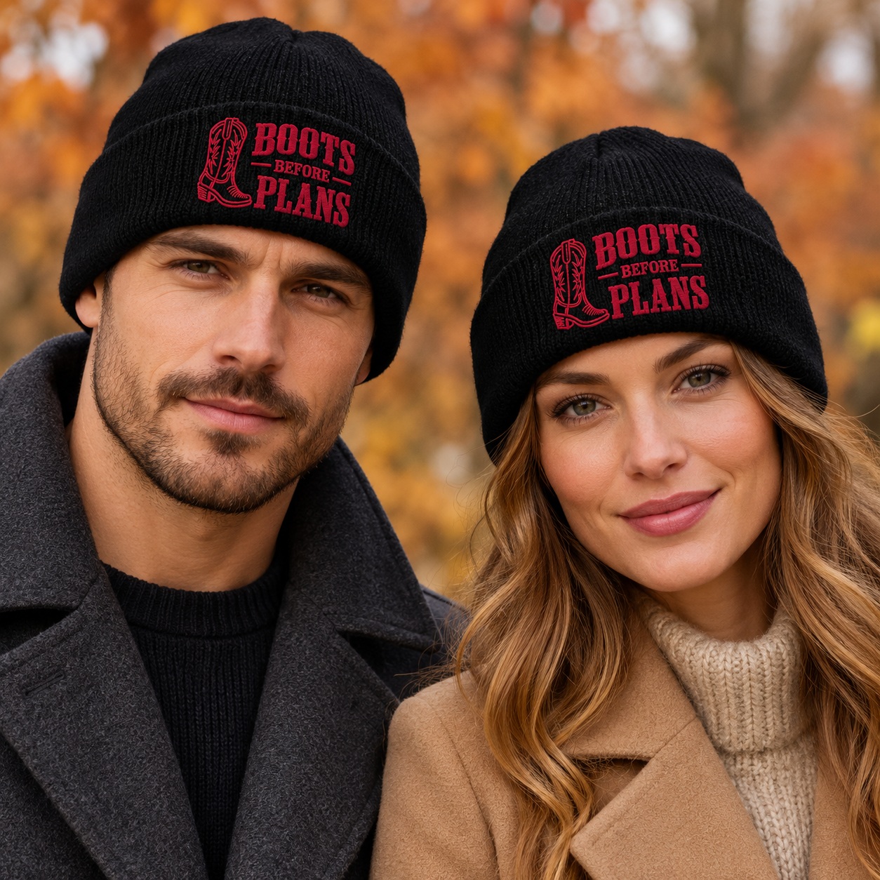 Boots Before Plans Embroidered Knit Beanie product details