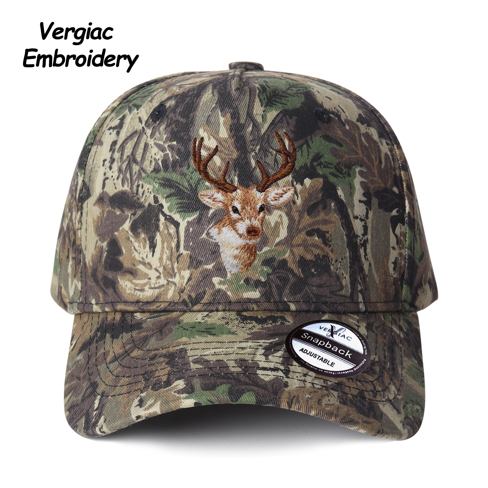 Deer Head Embroidered Trucker Hat product details