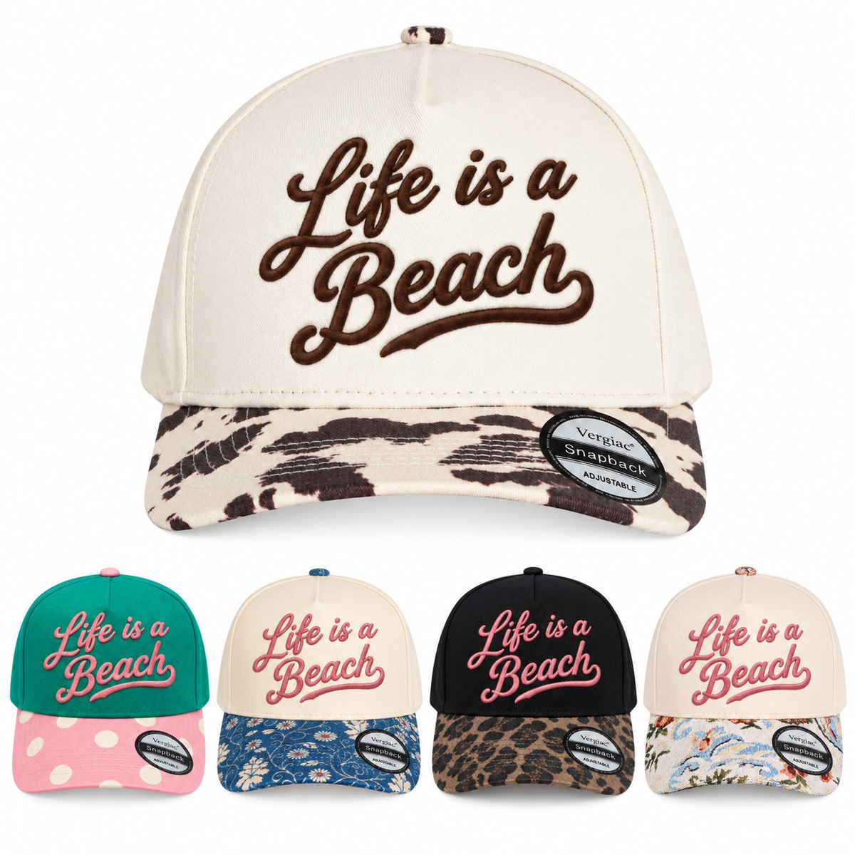 Life Is A Beach 5-Panel Trucker Hat product details