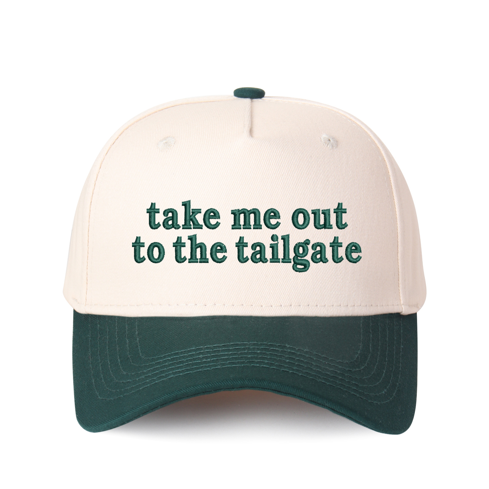 Take Me Out To The Tailgate Embroidered Trucker Hat product details