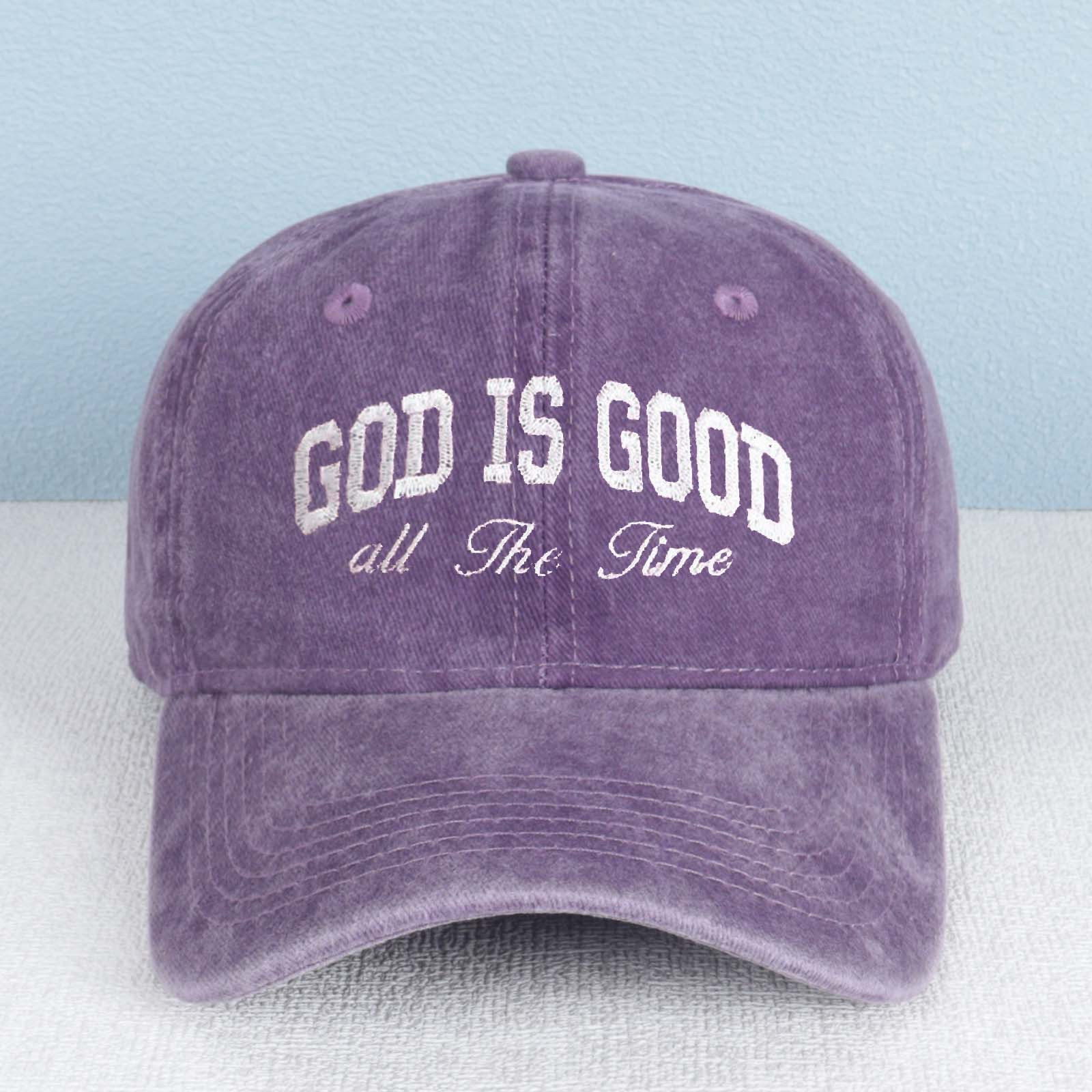 God Is Good All The Time Embroidered Trucker Hat product details