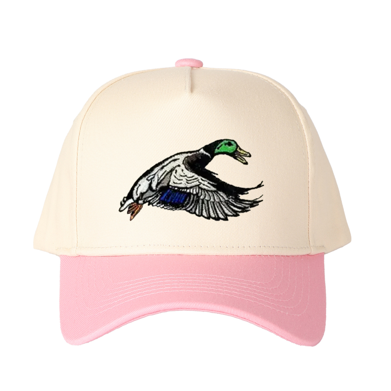 Flying Mallard Duck Embroidered Trucker Hat product details