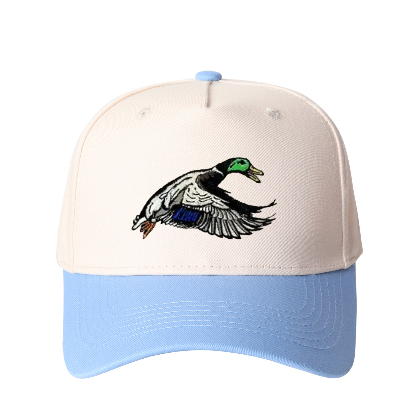 Flying Mallard Duck Embroidered Trucker Hat product details