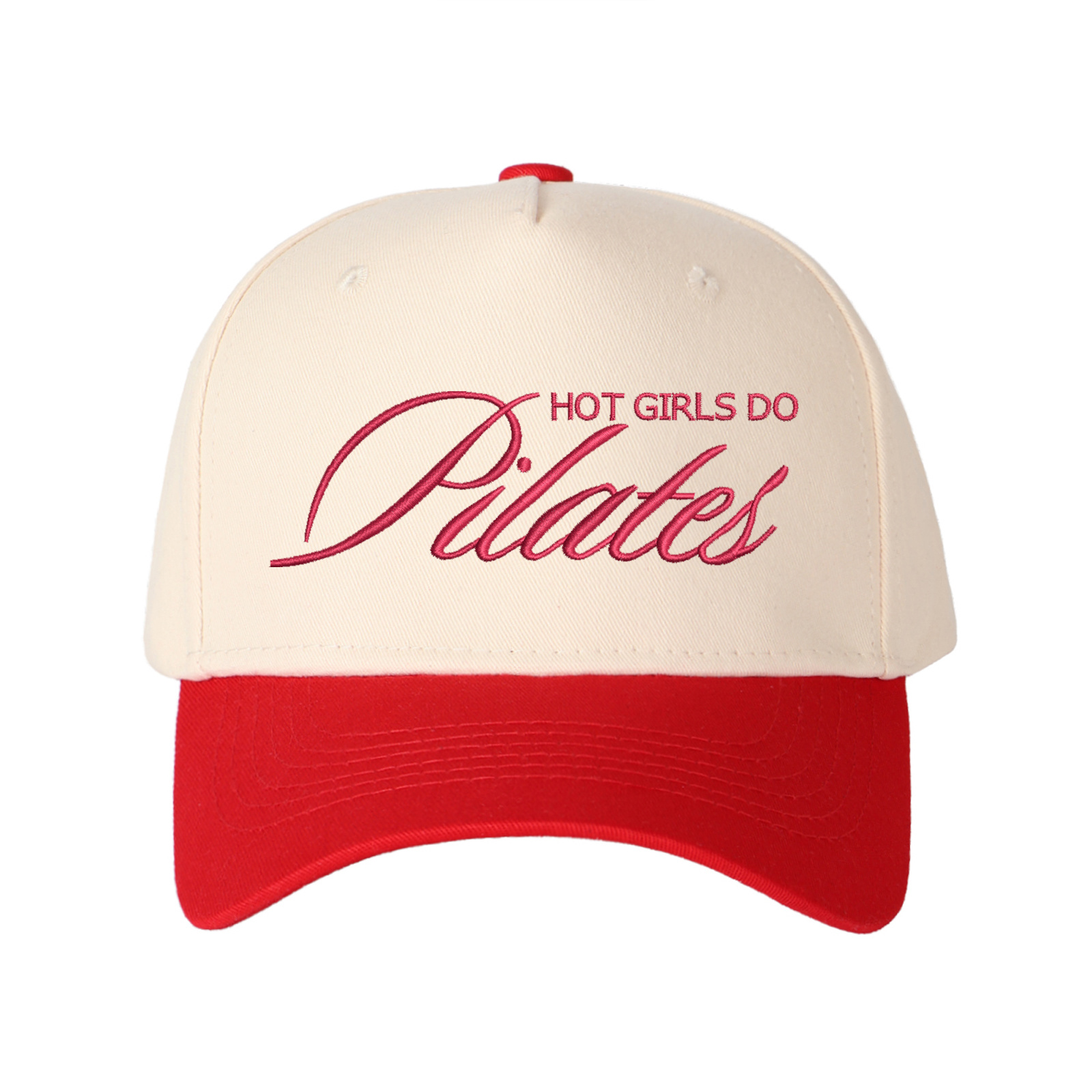 Hot Girls Do Pilates Embroidered Trucker Hat product details